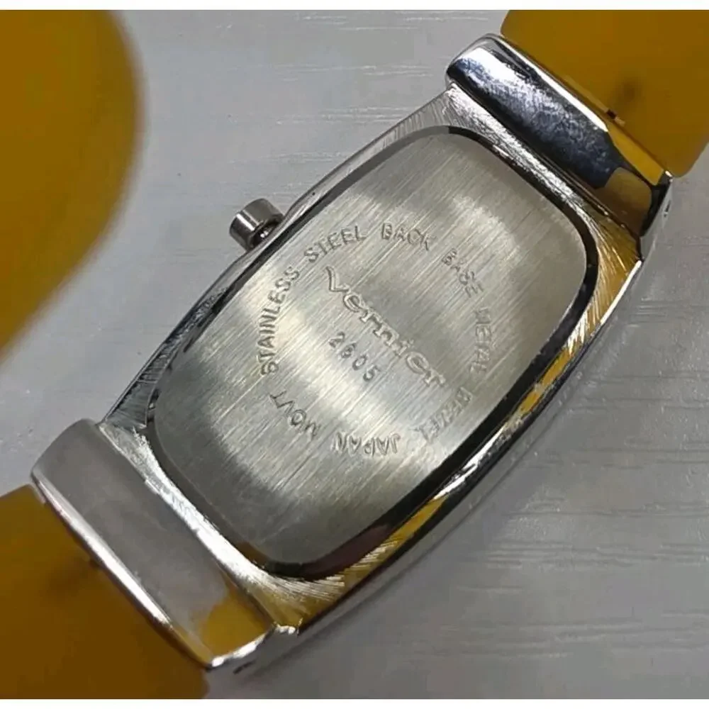 Vernier 2605 Silver Tone Cuff Bracelet Quartz Women's Watch New Battery W288